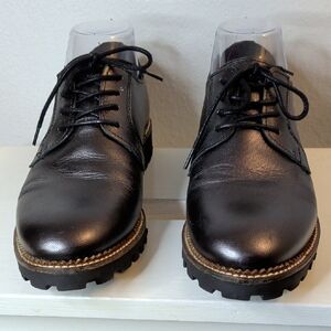 Chunky Lace-up Oxfords - Silvery/Charcoal Color